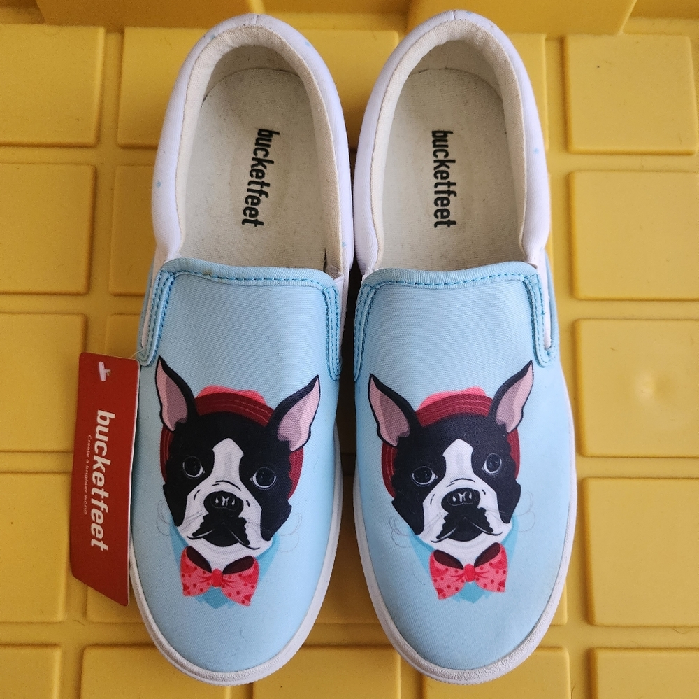 RARE Bucketfeet Frenchie Unisex Casual Shoes
